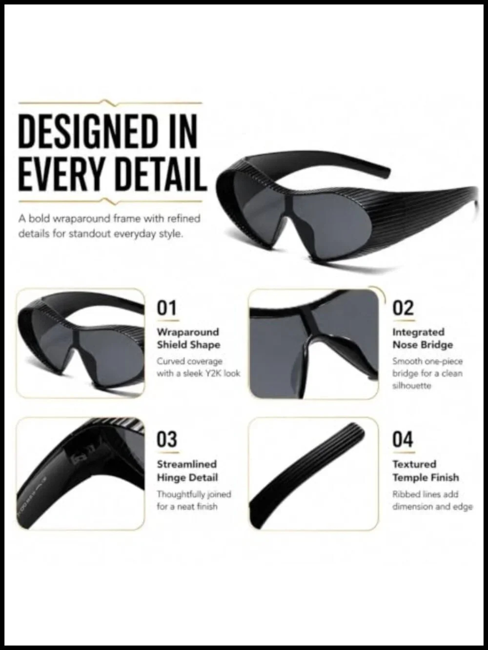 Cyberpunk Unisex Shield Sunglasses UV400 Protection Y2K Costume Party
